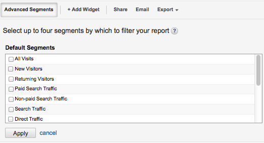 google analytics advanced segments