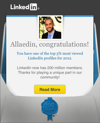 Allaedin Ezzedin Top 5 Percent LinkedIn