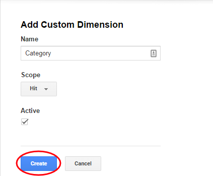 Custom dimension