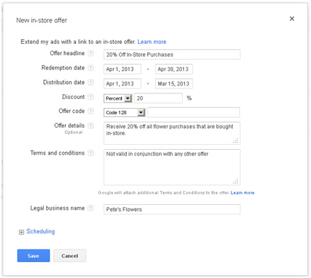 AdWords Offer Extensions 2