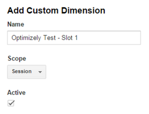Adding a Custom Dimension
