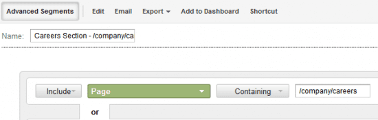 Advanced Segment Page-Based