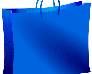 blue shopping bag