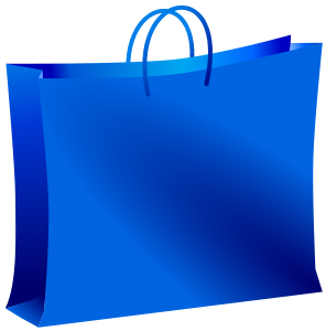 blue shopping bag
