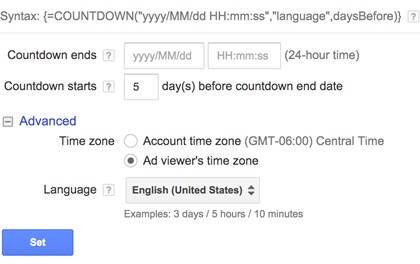 Google Ad Countdown