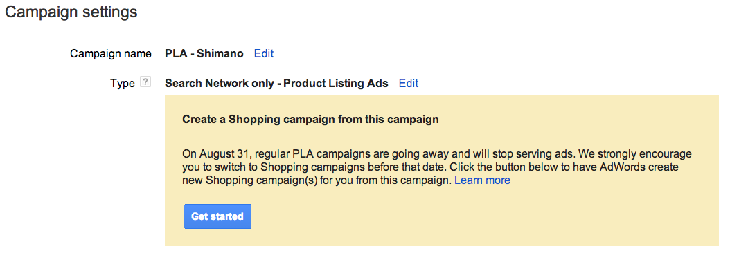 Google Shopping Upgrade Tool