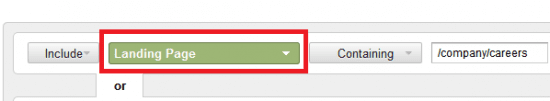 Advanced Segement Construct - Landing Page