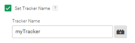 Tracker name is set, use “named” method: