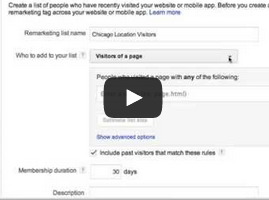 AdWords Remarketing List Video