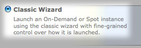 EC2 Classic Wizard selection