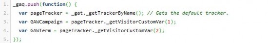 Google Analytics get custom variables