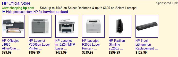 Google AdWords Search Network Plusbox Ad