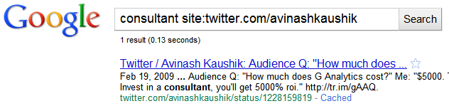 How do I search a specific user's twitter profile?