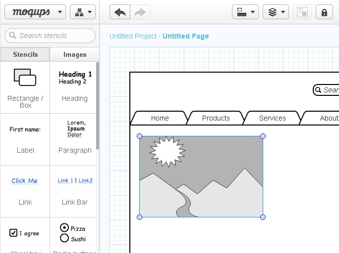 moqups wireframing tool